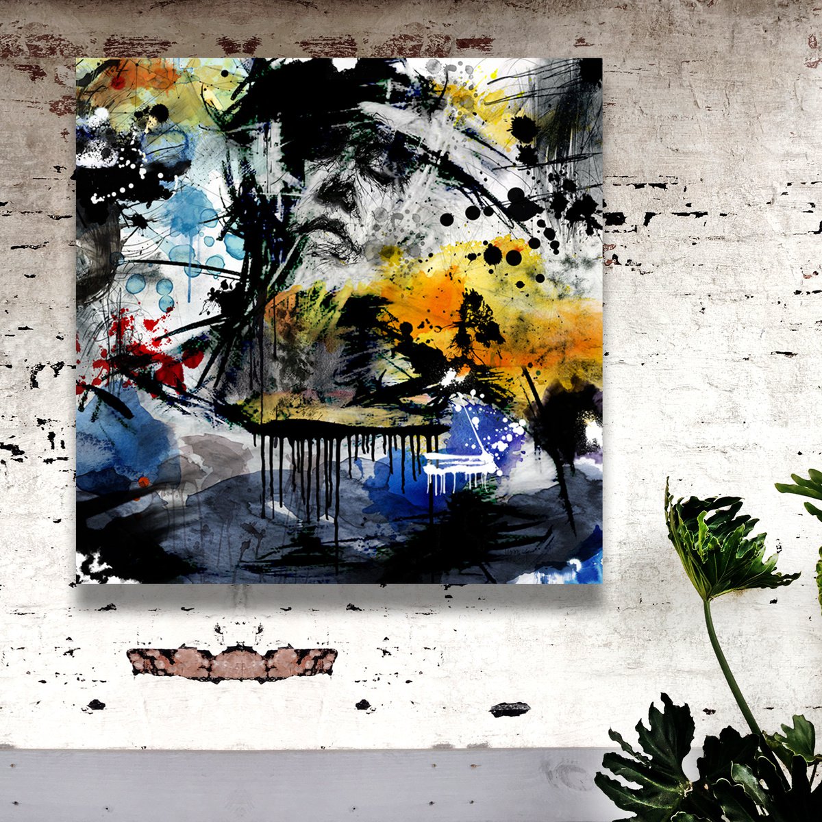 Organic Abstract Print By Lynne Godina-Orme, 47 X 47", Feel The Warmth, Original Artwork