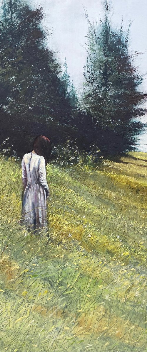 Girl in a Meadow by Simon Jones