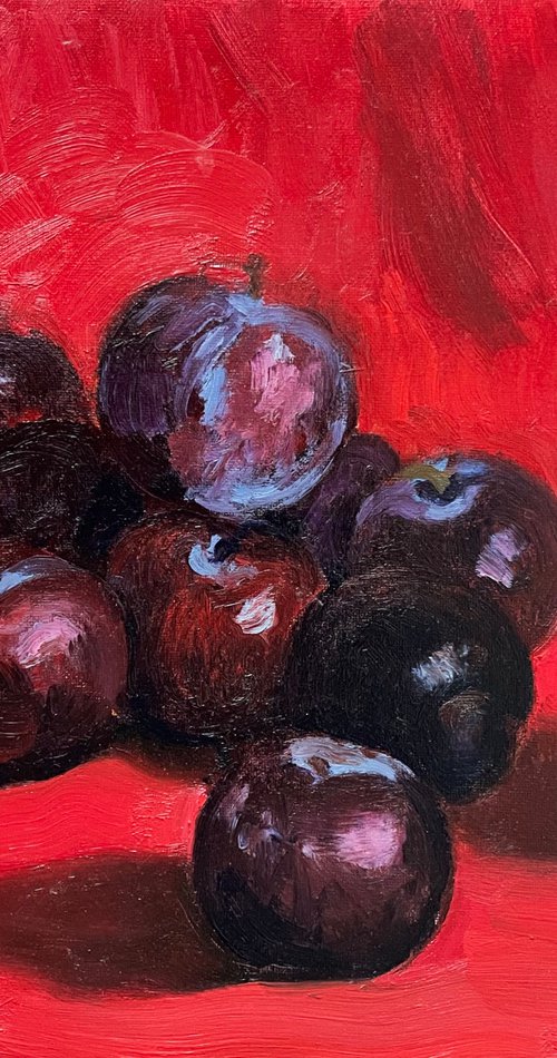 Still Life with black plumes by Elina Arbidane