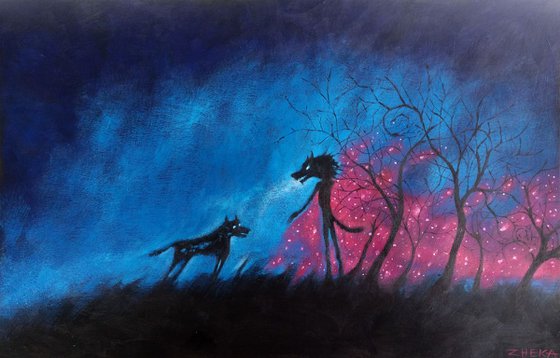 Encounter. Original painting