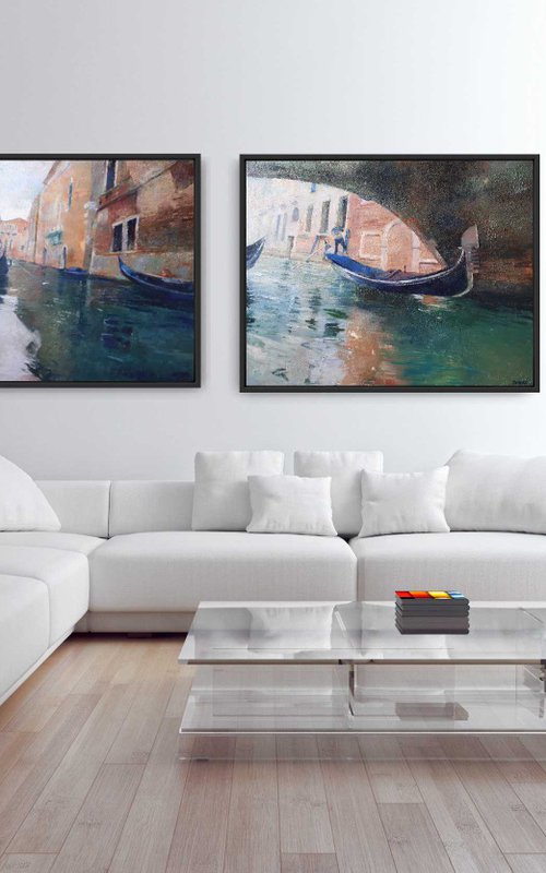 Italian walk. Diptych. by Olga Onopko