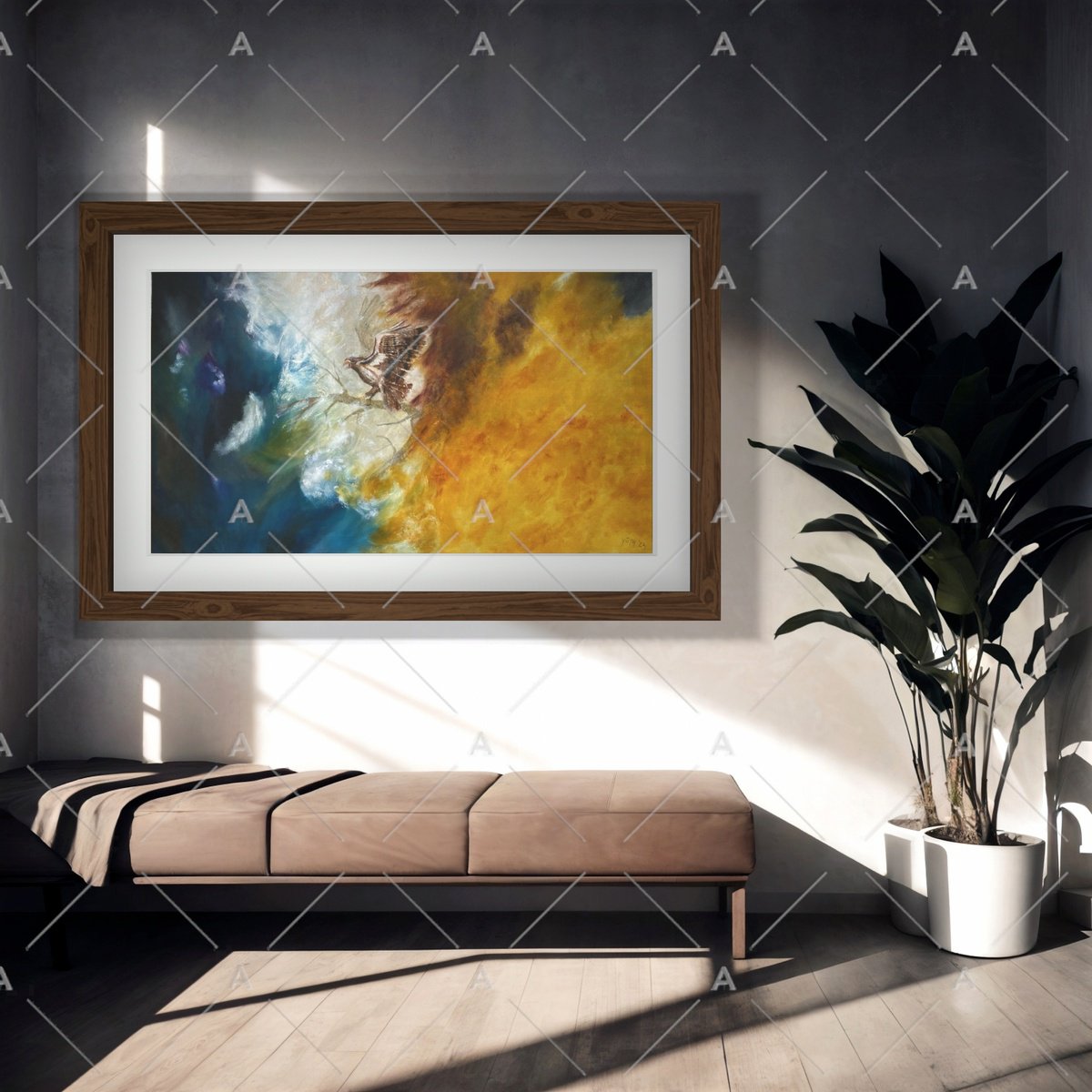 Expressive Oil Painting , Rapace By YS?rei, 47 X 28, Artwork For Sale On Artfinder