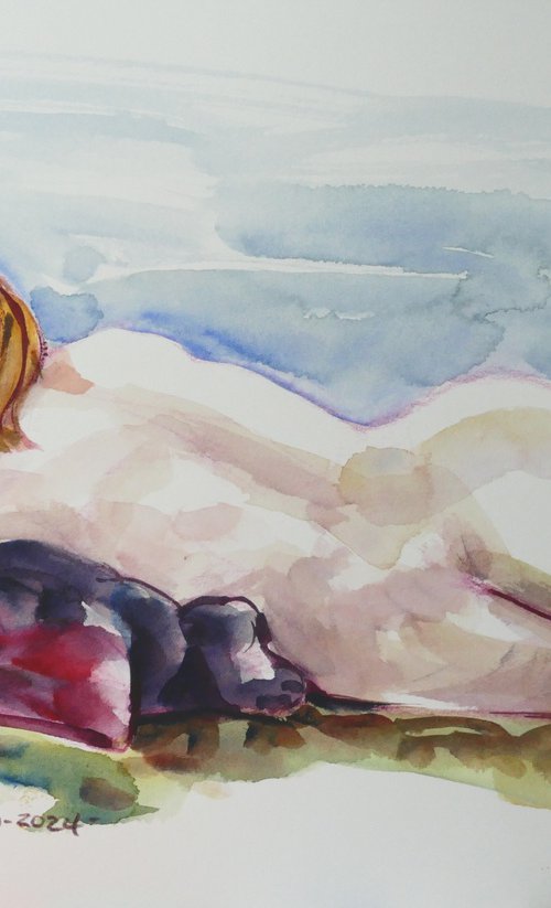 reclining female nude by Rory O’Neill