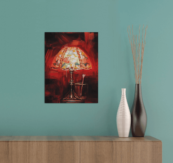 Light in the night. Red. On the Desk. Perfect gift.