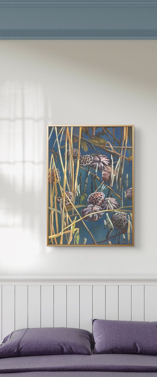 Lotus pond.Pods by Guzel Min