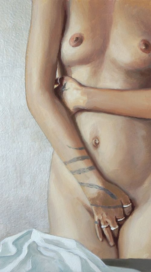 Nude with crossed arms by Sergej Sologub