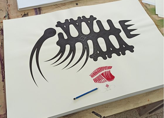 Calligraphy Fishbone 05