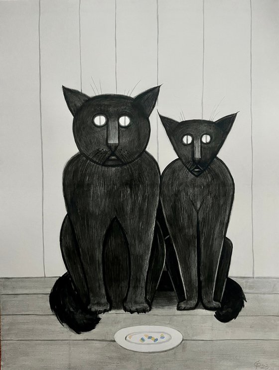 Cat Artwork-The Cat’s Family