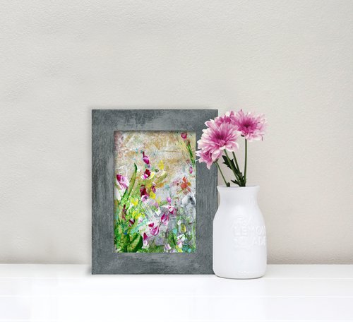 Meadow Magic 5 - Framed Floral Painting by Kathy Morton Stanion by Kathy Morton Stanion
