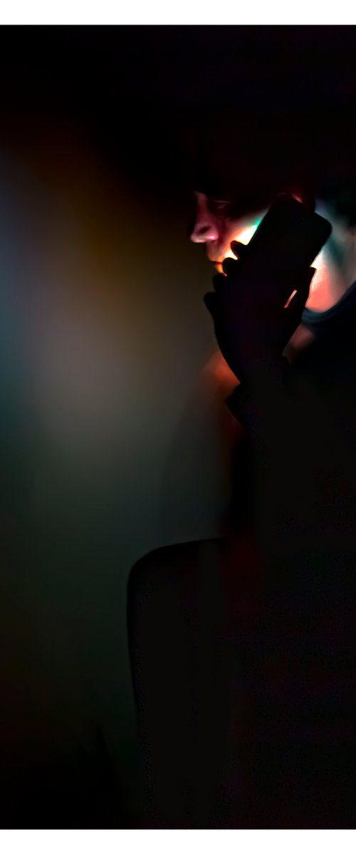 Midnight Phone Call Limited Edition Abstract Portrait Photograph. Edition #1 of 10 by Graham Briggs