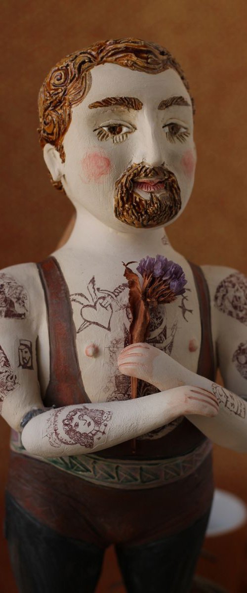 Vintage Strongman. Wall sculpture by Elya Yalonetski by Elya Yalonetski