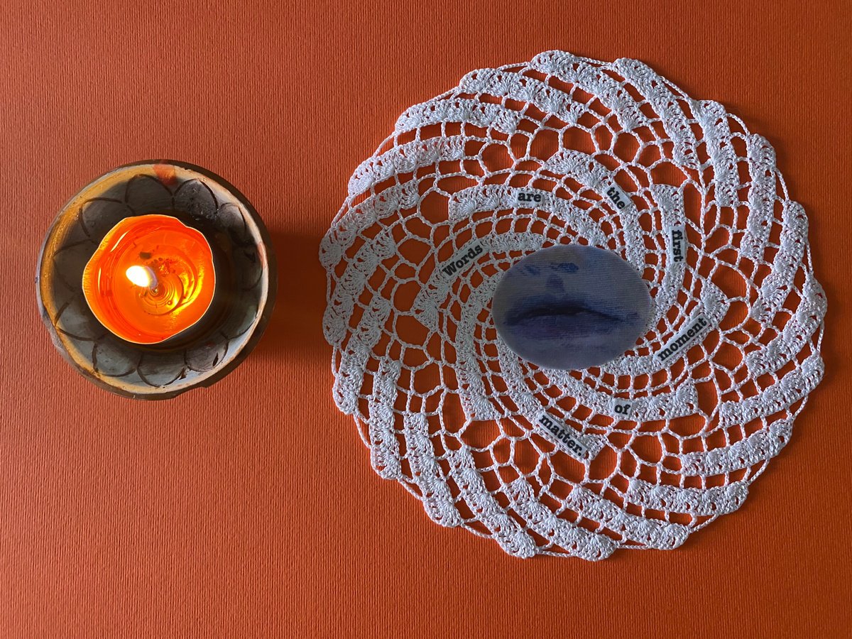 Portrait Collage By Francesca Candito, 3 X 3, Words, Original Artwork