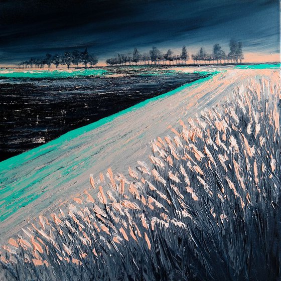 First Frost and the Sunrise- Fields and Colors Series