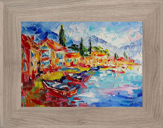 Journey through the Crimea - landscape, oil painting, street scenery, painting on canvas, impressionism, city, gift