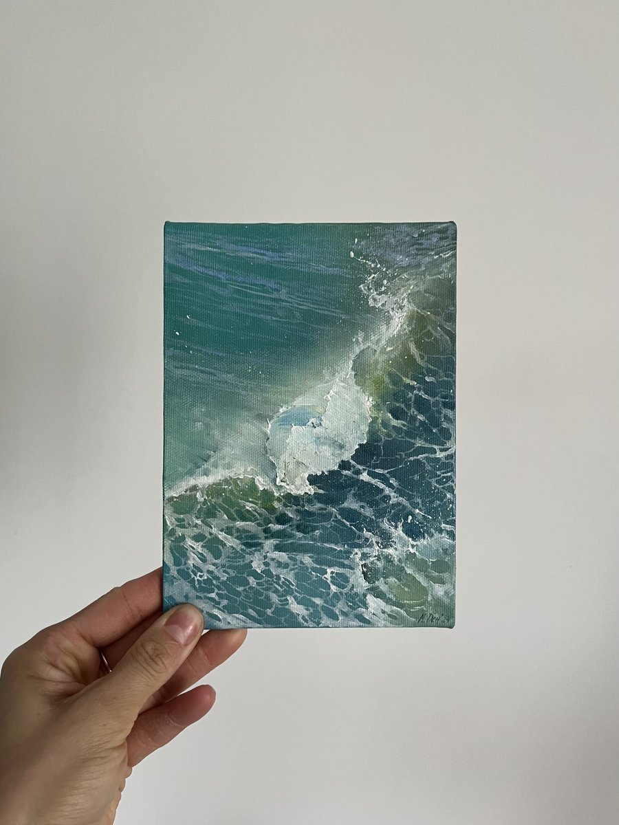 Photorealistic Oil Painting , Sea Vibes 18X13 Cm By Myroslava Denysyuk, 5 X 7, Artwork For Sale On Artfinder