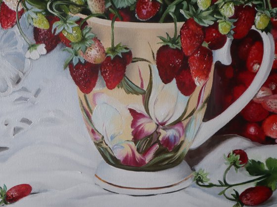 Strawberry Still Life Painting