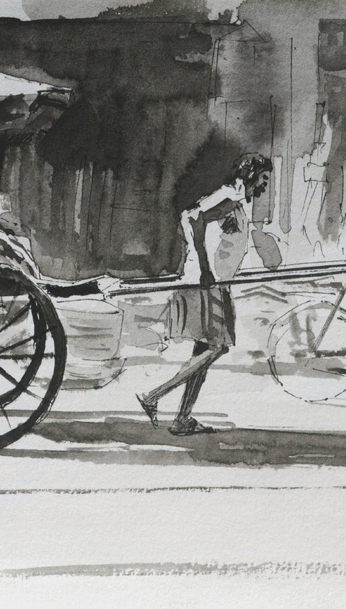 Kolkata Rickshaw puller #1 by Ramesh Jhawar