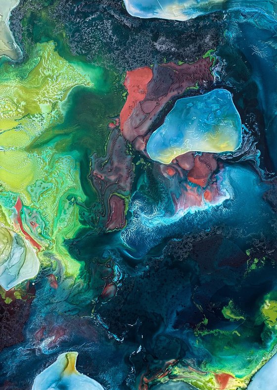 Abstract Jungle Acrylic Art