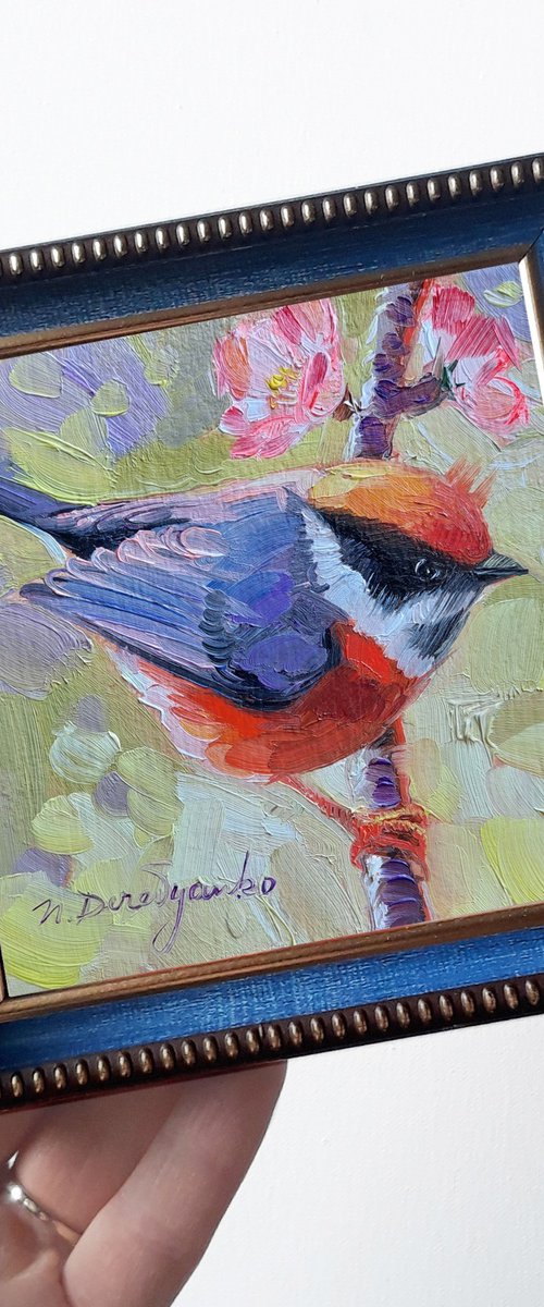 Bird painting by Nataly Derevyanko