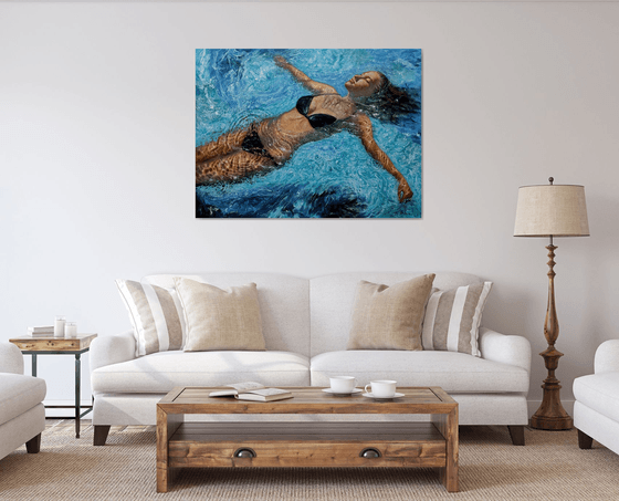 Girl swimming65(48x36 in)