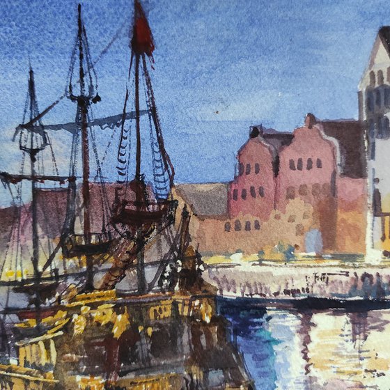 Baltic coast - original watercolor, painting