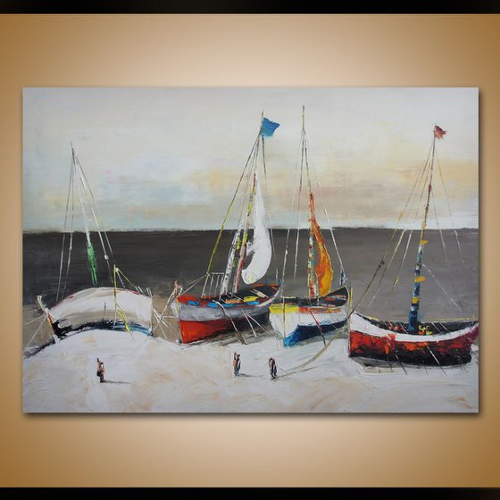 Seaside, Original oil painting