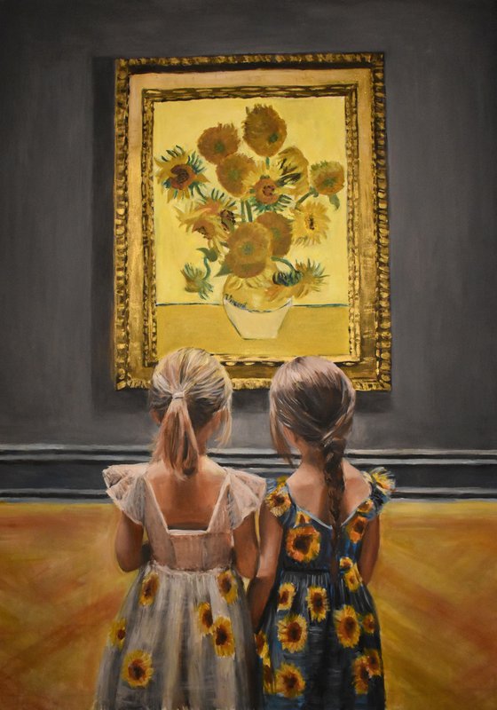 watching van gogh sunflowers