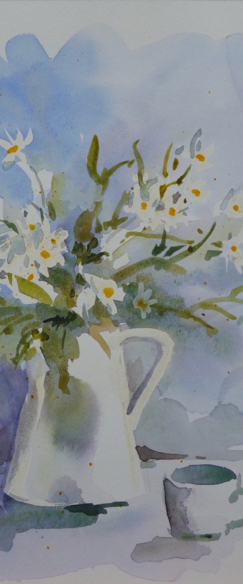 Still Life with Daisies by Maire Flanagan