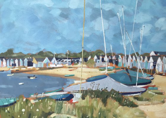 Boats And Beach Huts, Mudeford Sandbank