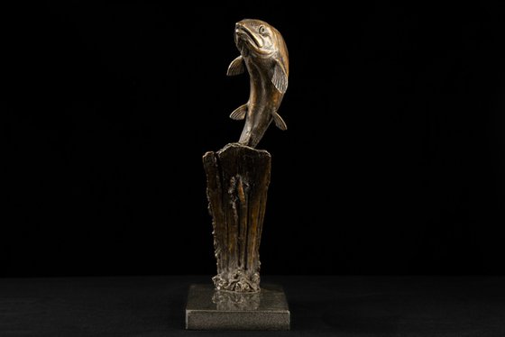 Leaping Salmon Foundry Bronze