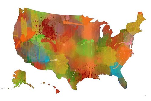 USA Map 9 by Marlene Watson