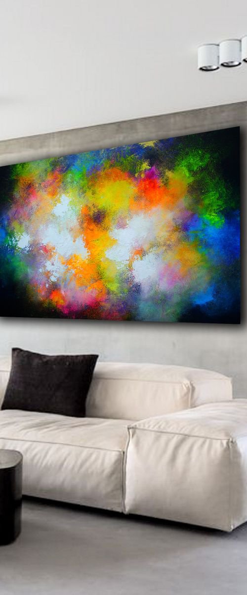 150x100cm / ABSTRACT PAINTING / Wind of change by Alex Senchenko