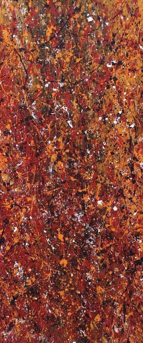 Abstract JACKSON POLLOCK style ACRYLIC on CANVAS  by  M.Y. by Max Yaskin