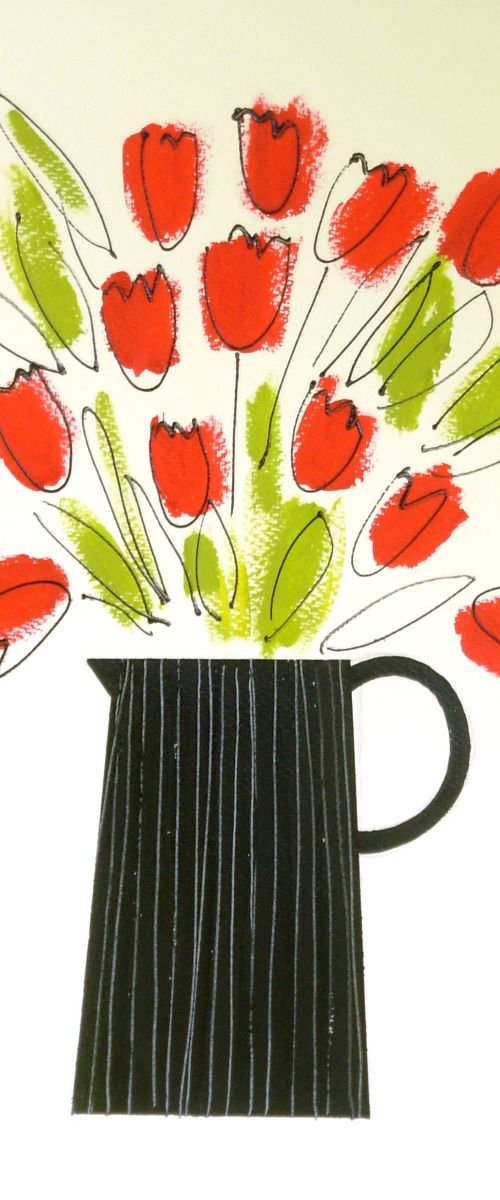 Twelve Red Tulips by Jan Rippingham