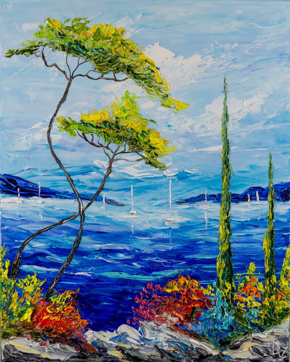 Impressionistic Landscape Oil Painting By Vladyslav Durniev, 16 X 20", Illusion Of Silence, Original Artwork