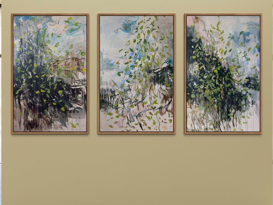 Long walks. Triptych.