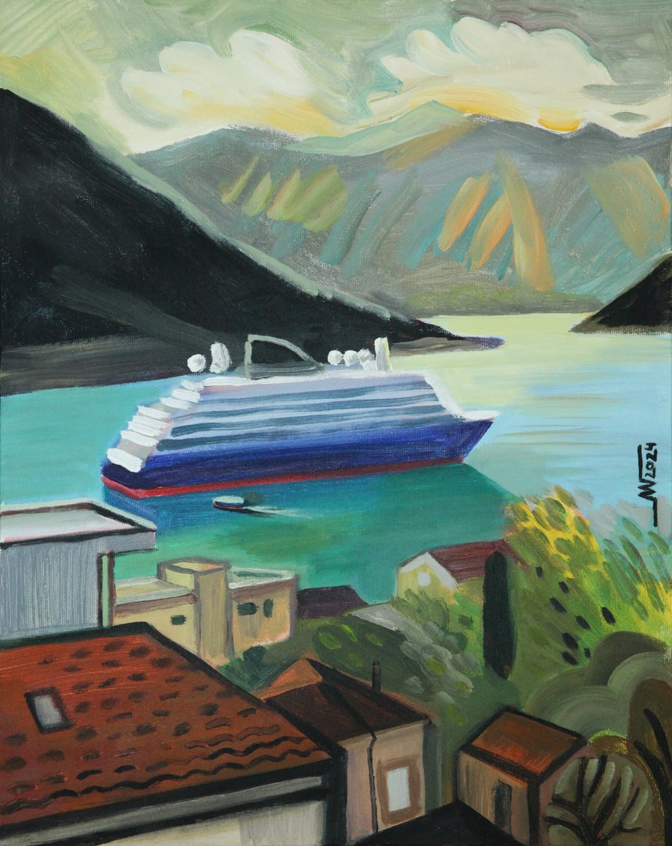 Landscape Acrylic Painting By Marina Gorkaeva, 16 X 20", Vftw, Original Artwork