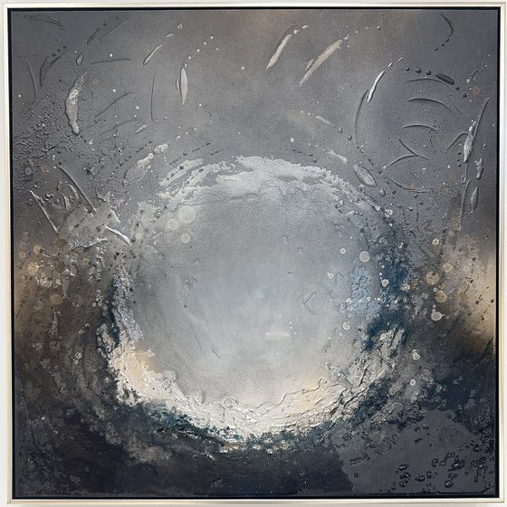 Blue And Gold Abstract Art | Sapphire Ocean