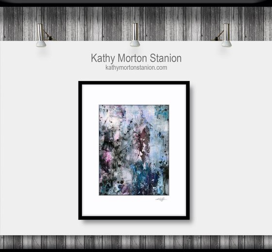 Enchanted Moments 14 - Mixed Media Abstract Painting in mat by Kathy Morton Stanion