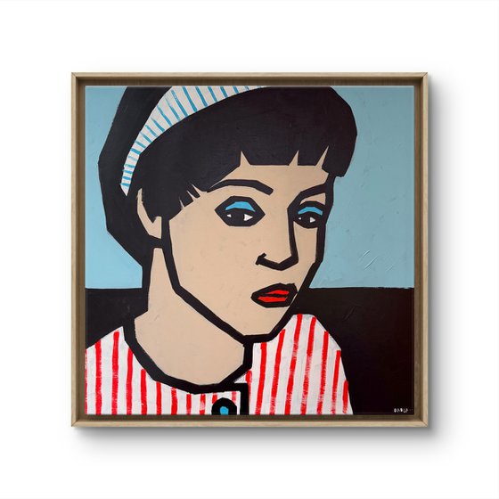 Woman with Striped Headband