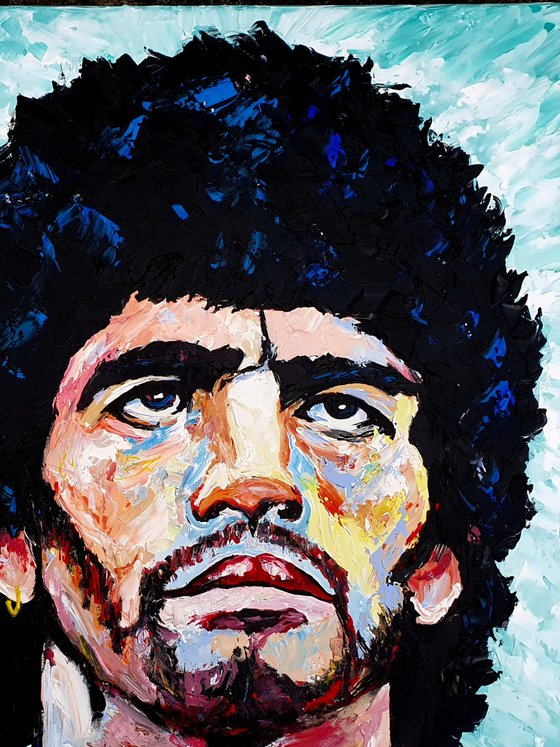 Portrait of  Maradona