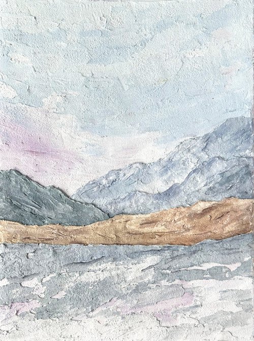 Minimalist mountain landscape by Olga Grigo