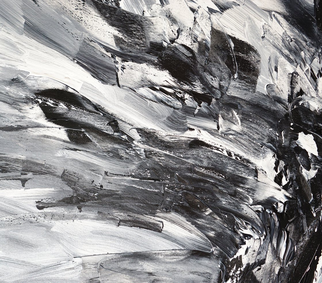 Black And White Energy XXL 1 by Peter Nottrott (2022) : Painting Acrylic on  Canvas - SINGULART