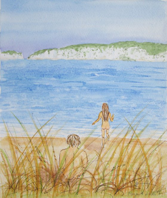 Naturalists swimming at Studland Beach