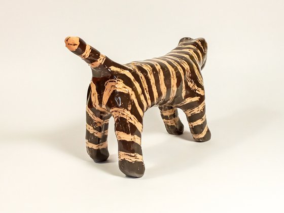 Ceramic sculpture Tiger 14х8.5х5 cm