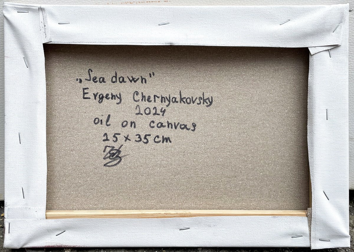 Impressionistic Landscape Oil Painting By Evgeny Chernyakovsky, 20 X 14, Sea Dawh, Original Artwork