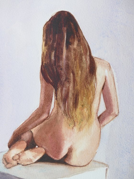 Seated female nude