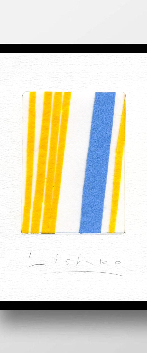YELLOW AND BLUE 21*15 CM / 8,26*5,90 INCH \ by V. Lishko