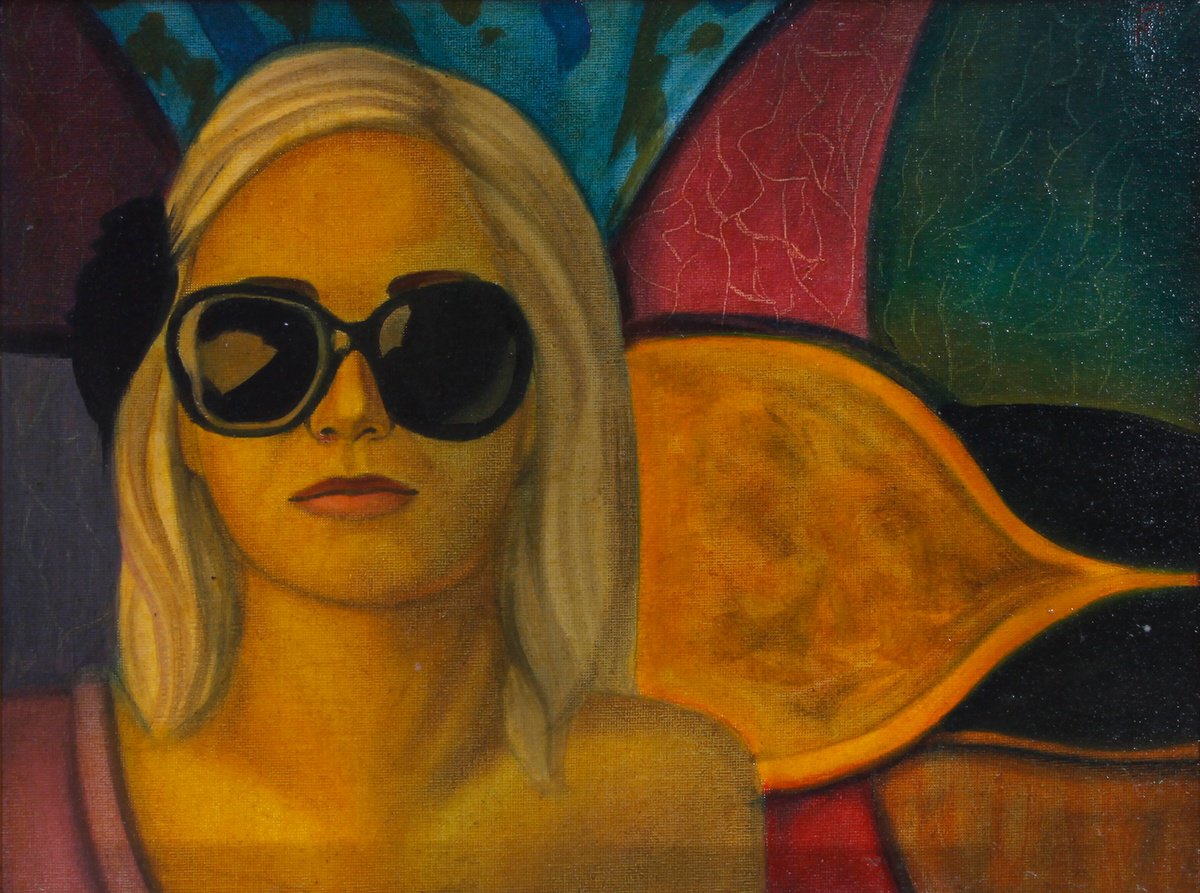 Impressionistic Portrait Acrylic Painting By Nikola Gulev, 20 X 17", "Warm Soulfulness", Original Artwork