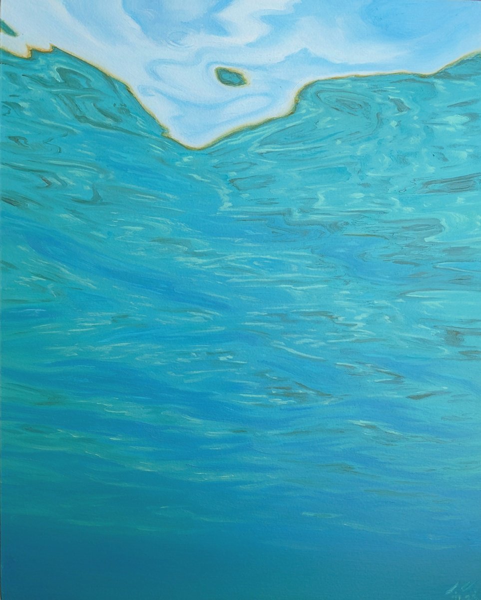 Photorealistic Landscape Oil Painting By Alina Hubarenko, 9 X 12, Just Look Up, Original Artwork